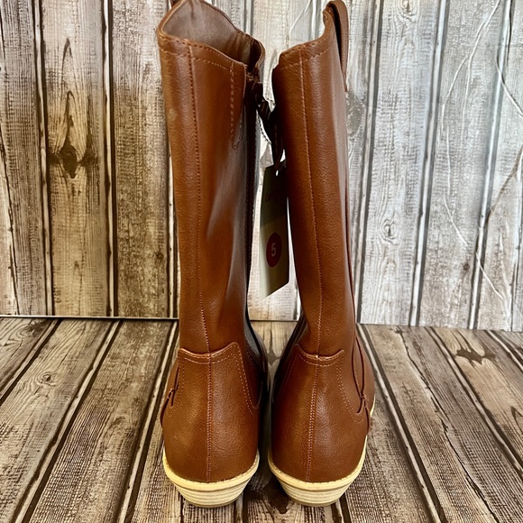Cat & Jack Tall Riding Boots Big Girls Size 5 Brown NWT - Picture 5 of 8